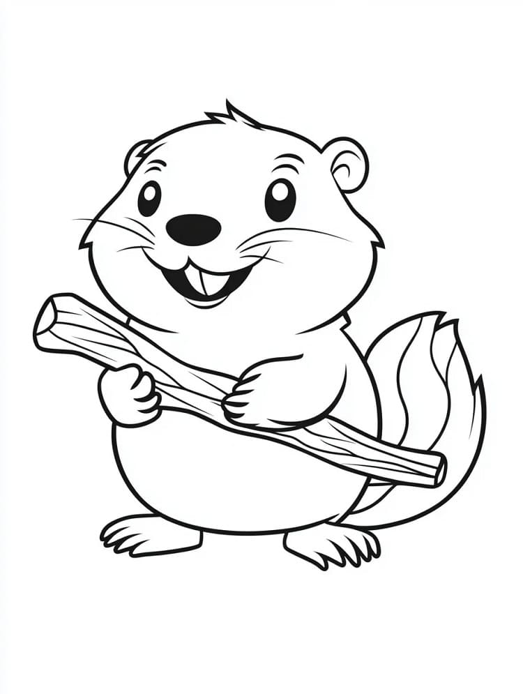 Ücretsiz Kunduz Çizimi Boyama Sayfası