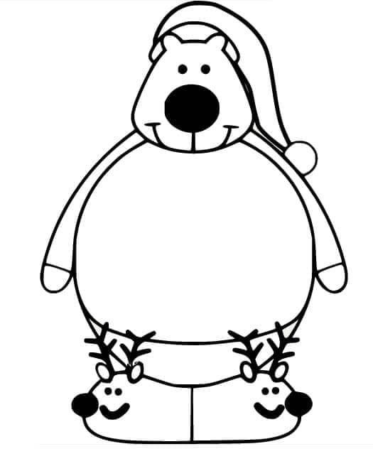 Ücretsiz Kutup Ayısı Görseli Boyama Sayfası