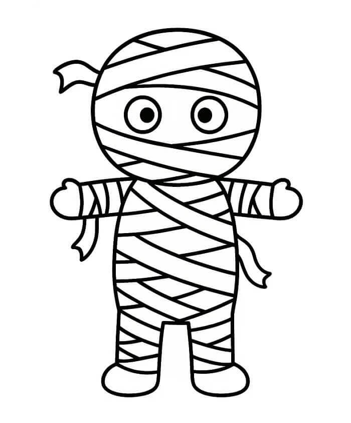 Ücretsiz Mumya Boyama Sayfası