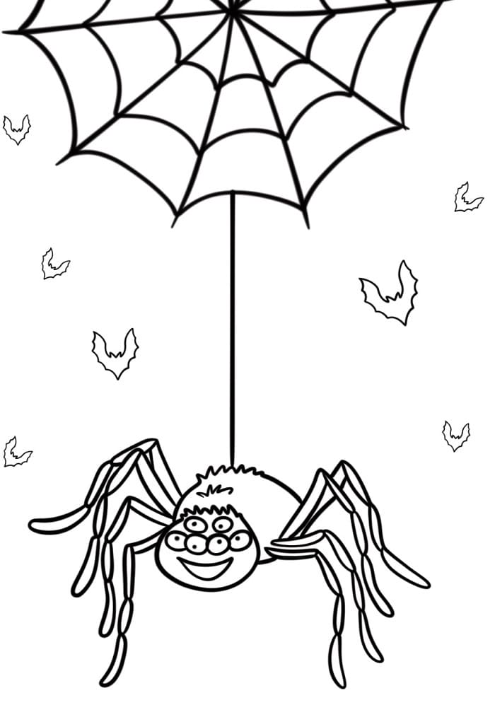Ücretsiz Örümcek Boyama Sayfası