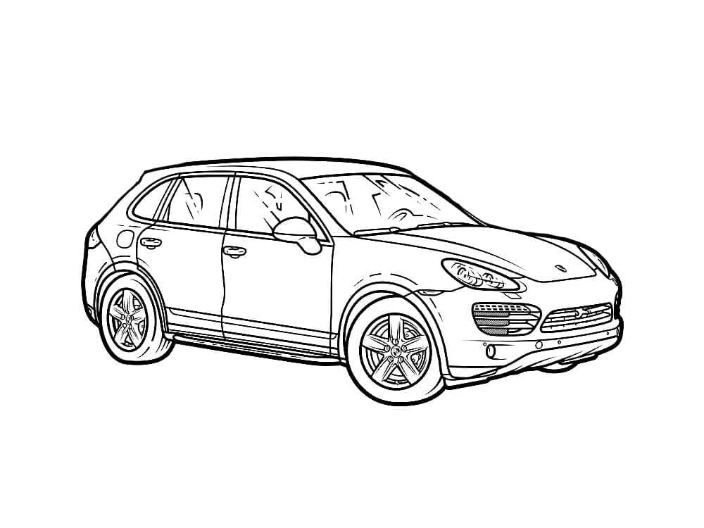 Ücretsiz Porsche Yazdırılabilir Boyama Sayfası