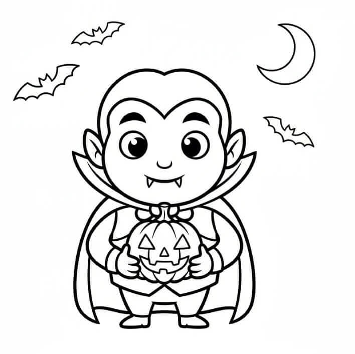 Ücretsiz Vampir Boyama Sayfası