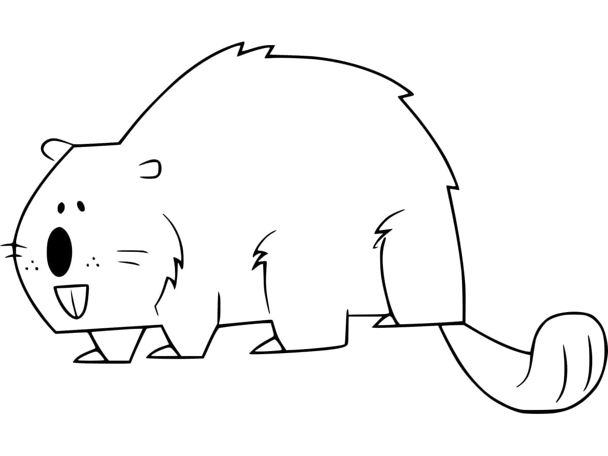 Ücretsiz Yazdırılabilir Kunduz Boyama Sayfası