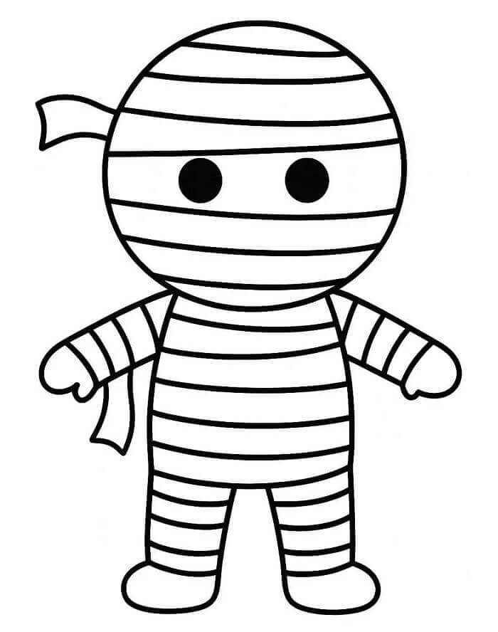 Ücretsiz Yazdırılabilir Mumya Boyama Sayfası