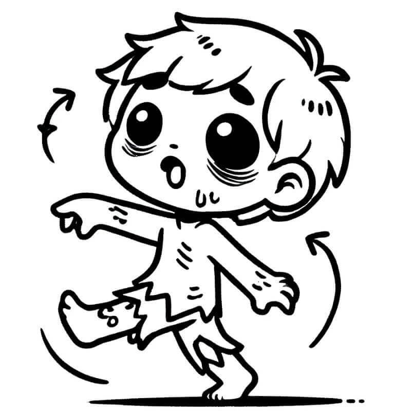 Ücretsiz Zombi Boyama Sayfası