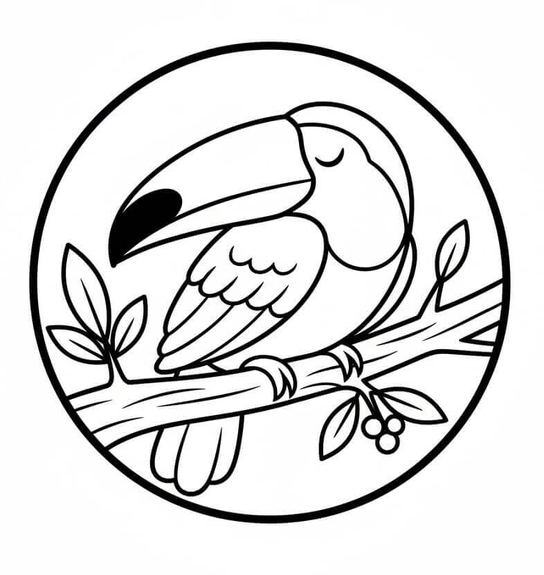Uyuyan Tukan Boyama Sayfası