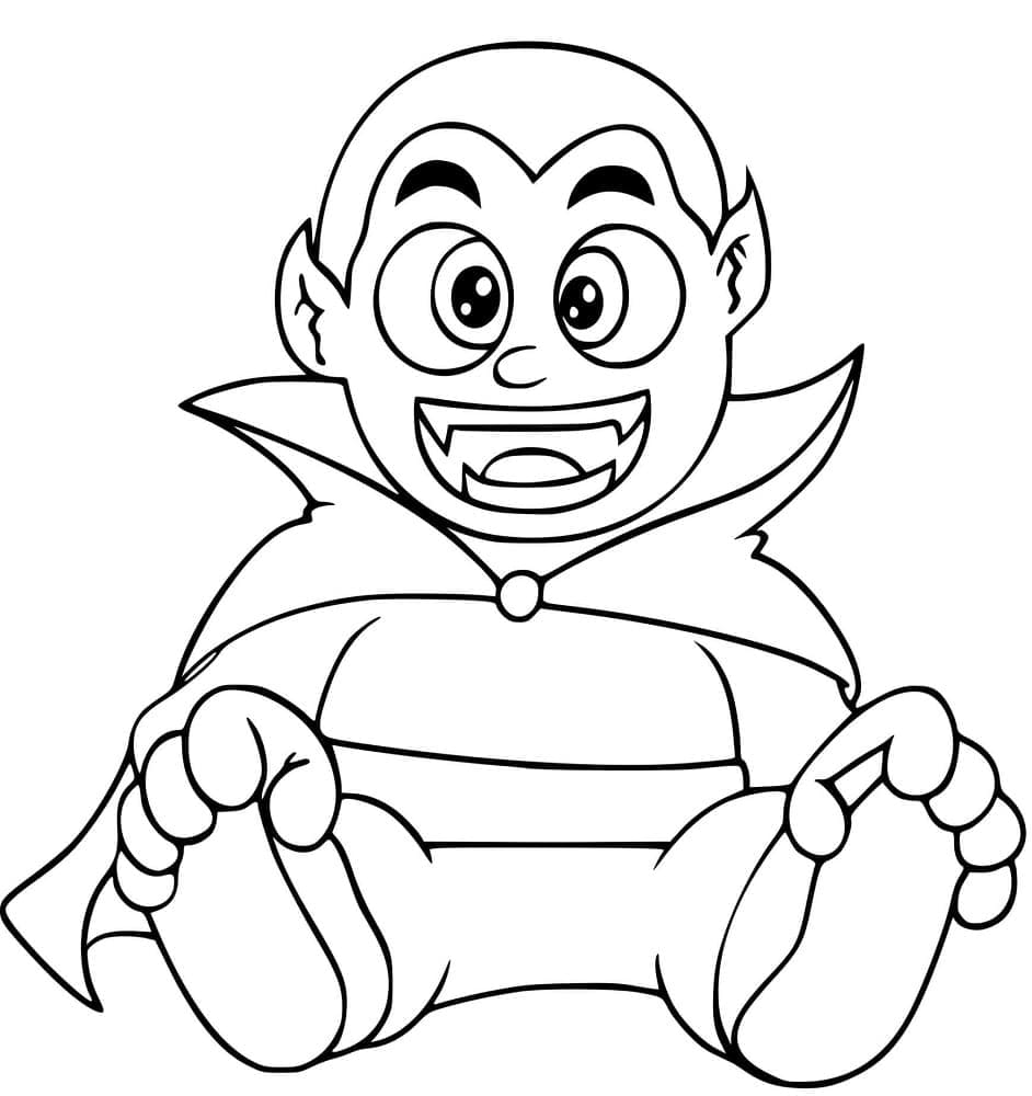 Vampir 5 Yaş Çocuklar İçin Boyama Sayfası