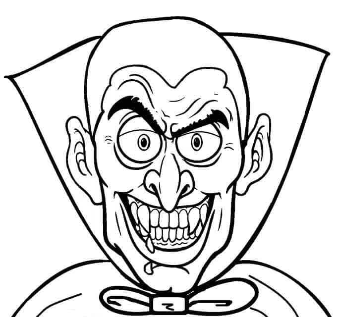Vampir 6 Yaş Çocuklar İçin Boyama Sayfası
