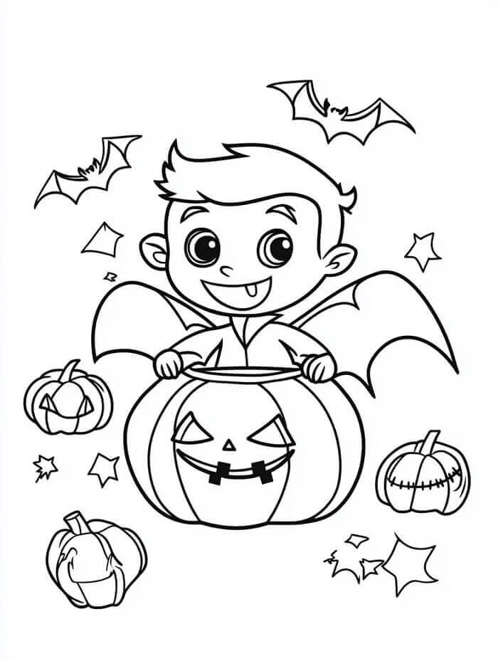 Vampir Ücretsiz Boyama Sayfası