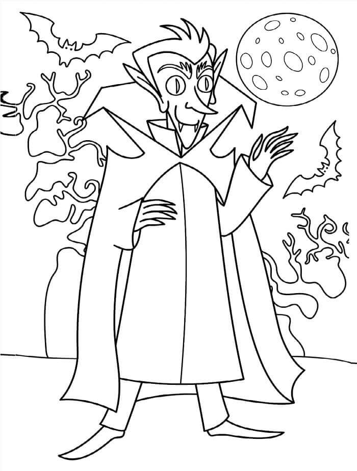 Vampir Yazdır Boyama Sayfası