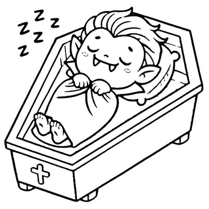 Vampir Yazdırılabilir Boyama Sayfası