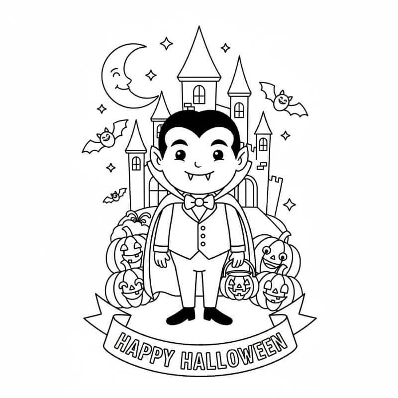 Yazdır Vampir Boyama Sayfası