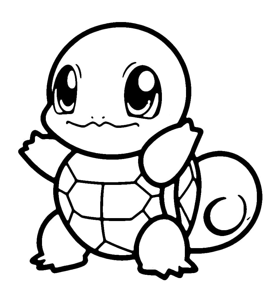 Yazdırılabilir Bedava Squirtle Boyama Sayfası