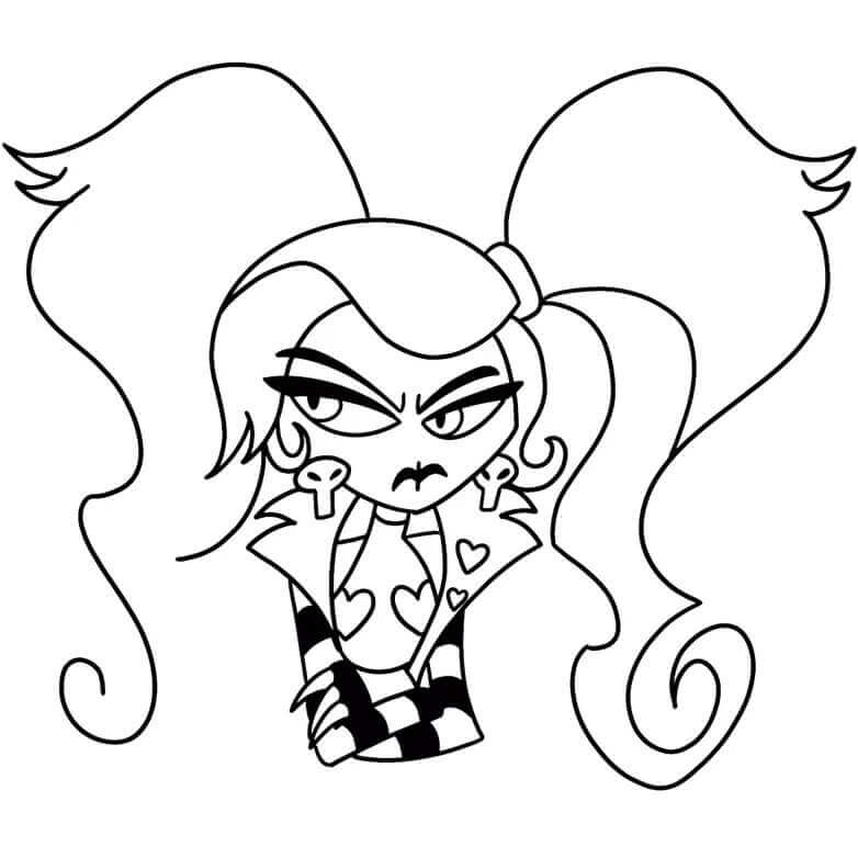 Yazdırılabilir Hazbin Hotel Resmi Boyama Sayfası