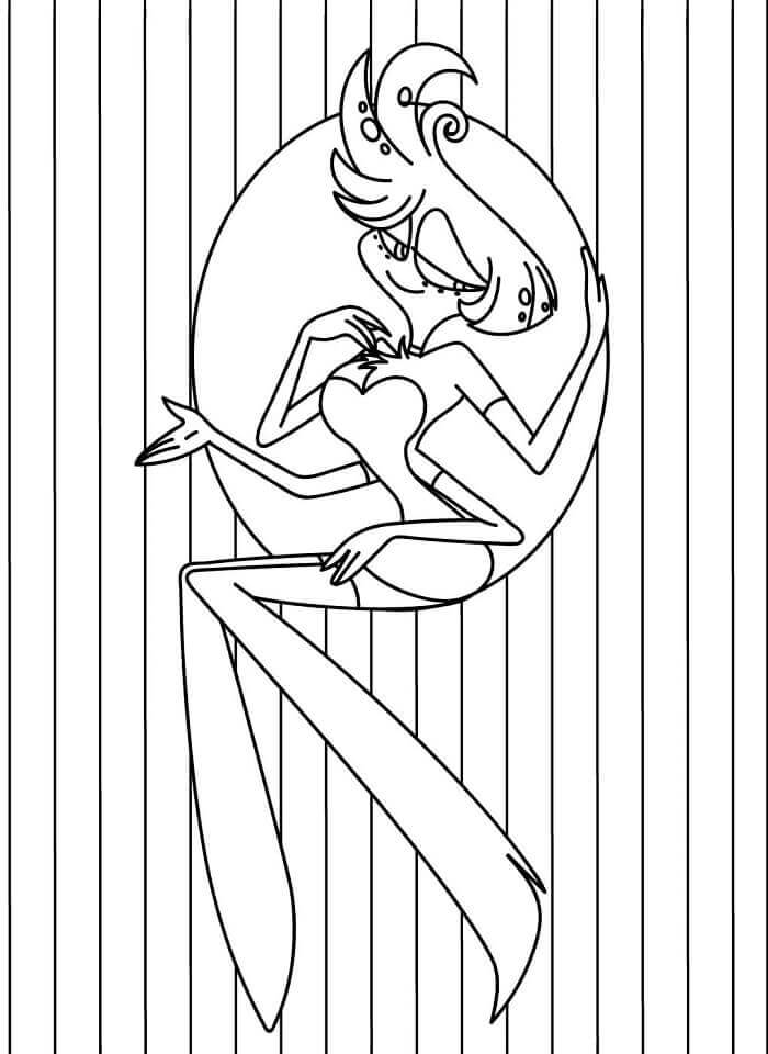 Yazdırılabilir Hazbin Hotel Boyama Sayfası