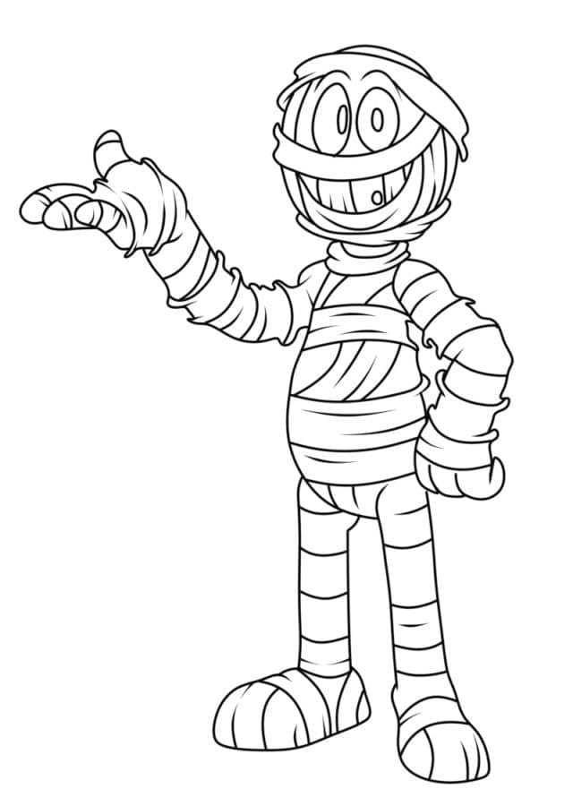 Yazdırılabilir Mumya Bedava Boyama Sayfası