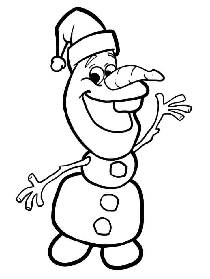 Yazdırılabilir Olaf Görseli Boyama Sayfası