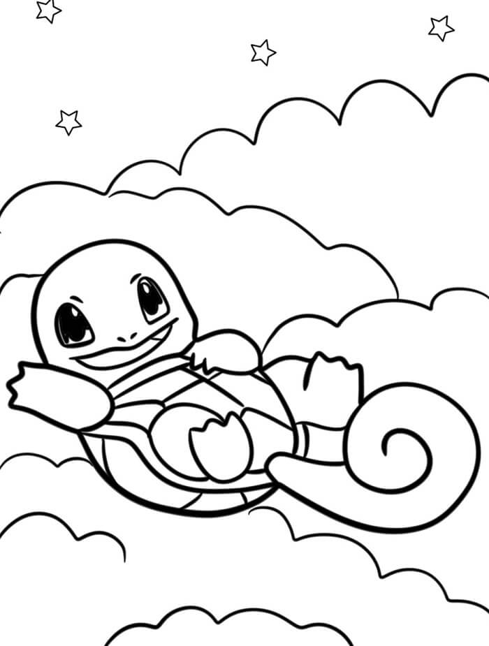 Yazdırılabilir Squirtle Görseli Boyama Sayfası