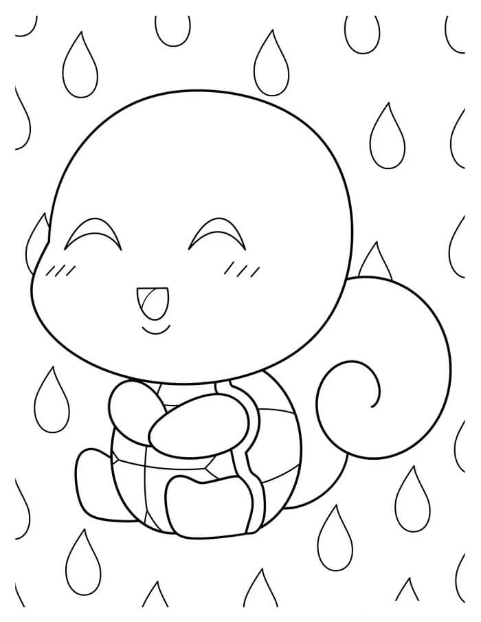 Yazdırılabilir Squirtle Resmi Boyama Sayfası