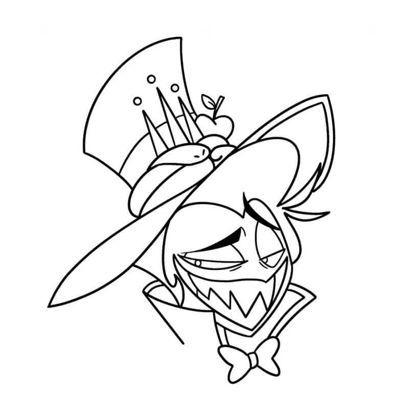 Yazdırılabilir Ücretsiz Hazbin Hotel Boyama Sayfası