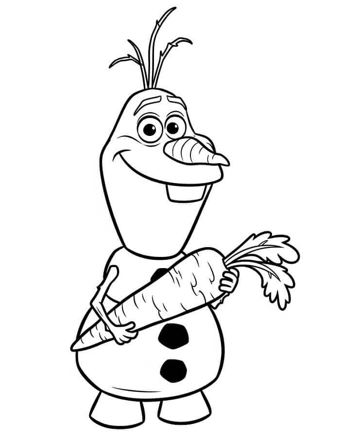Yazdırılabilir Ücretsiz Olaf Boyama Sayfası