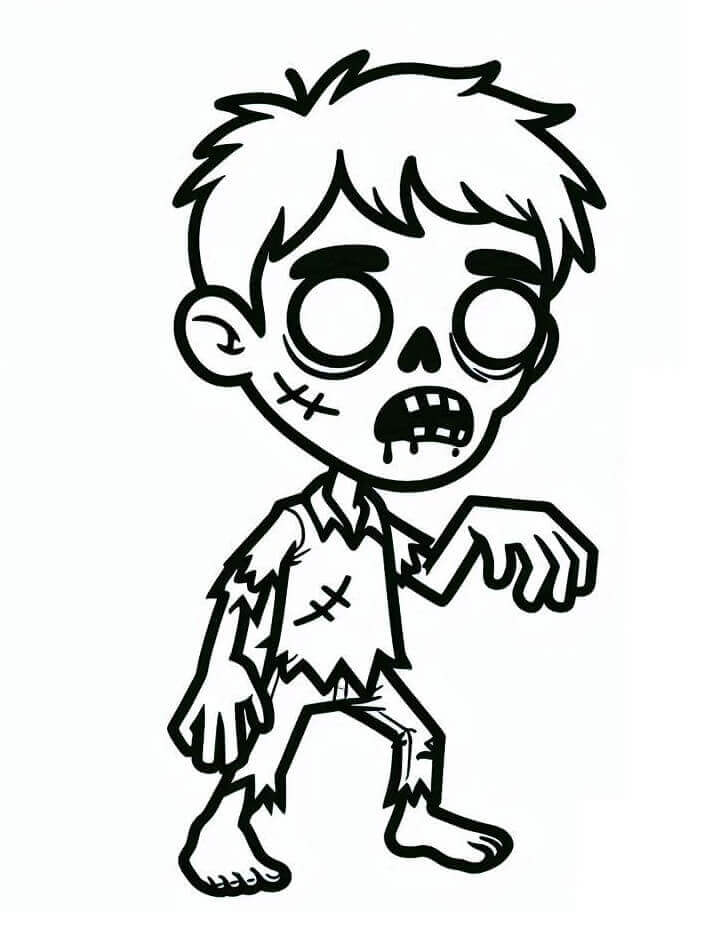 Yazdırılabilir Ücretsiz Zombi Boyama Sayfası