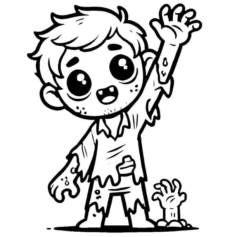 Yazdırılabilir Zombi Boyama Sayfası