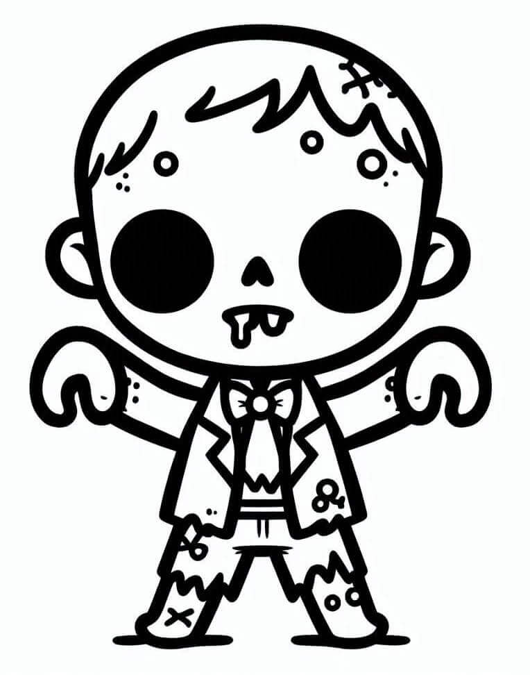 Zombi Görseli Boyama Sayfası