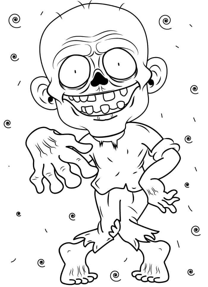 Zombi Halloween Boyama Sayfası