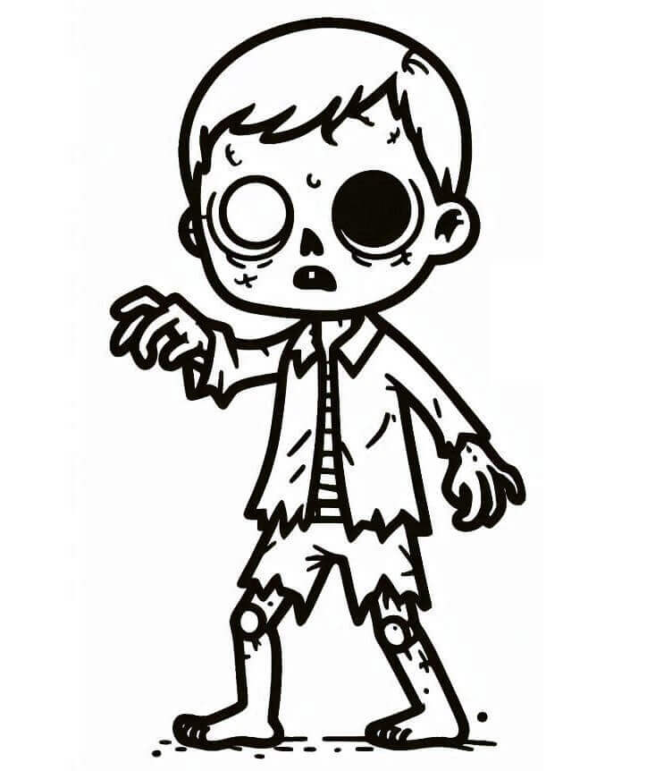 Zombi Ücretsiz Resmi Boyama Sayfası