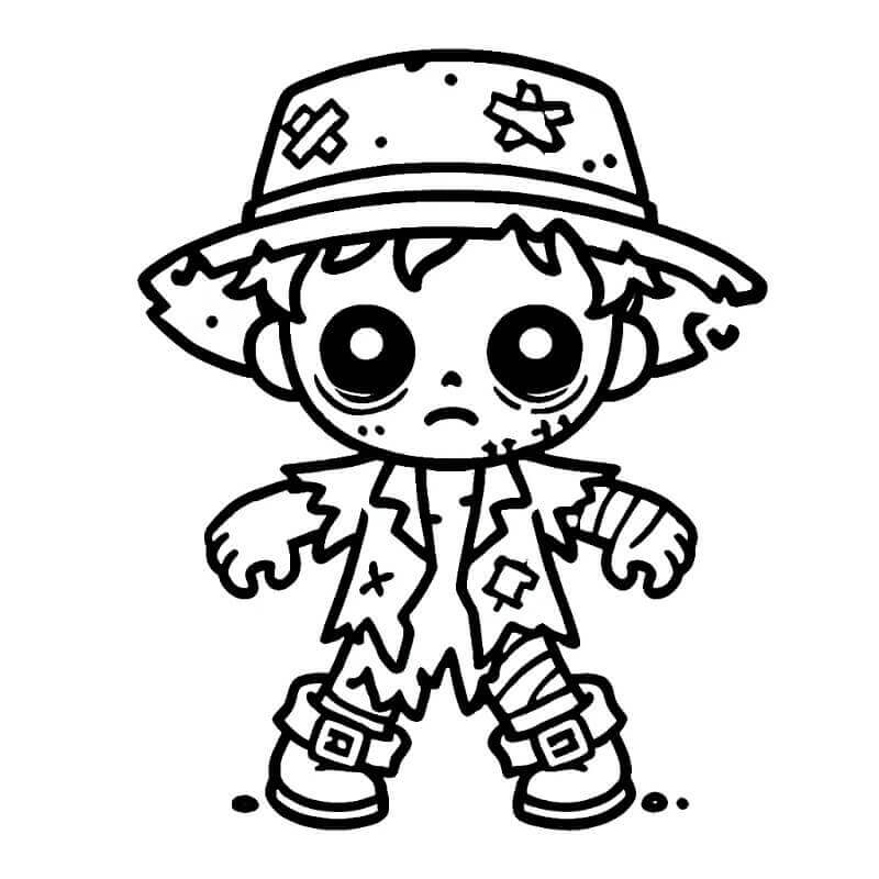 Zombi Yazdırma Boyama Sayfası