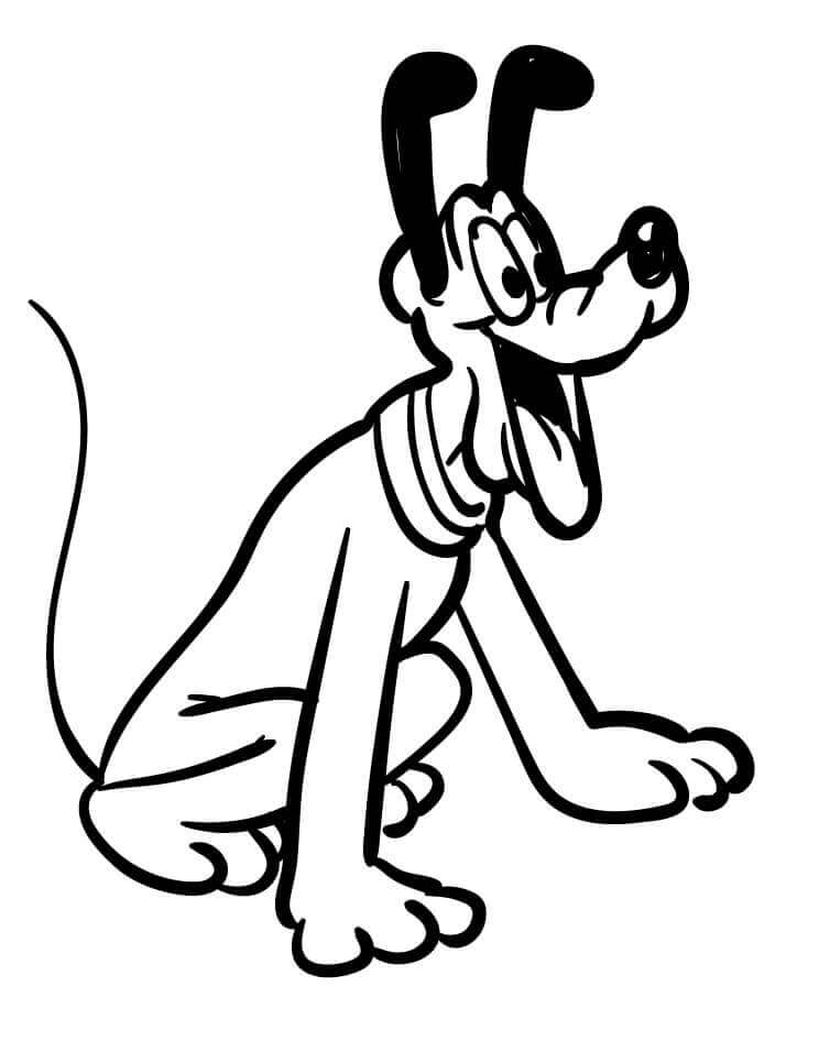 Animasyon Pluto Boyama Sayfası