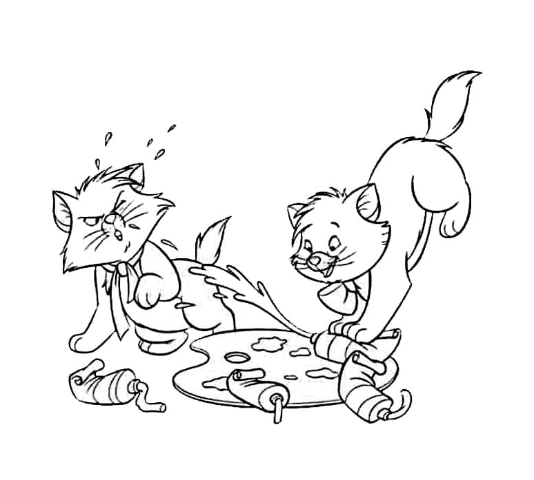 Aristokediler Bedava Görsel Boyama Sayfası