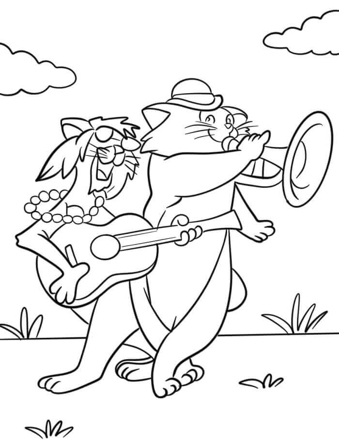 Aristokediler Ücretsiz Boyama Sayfası