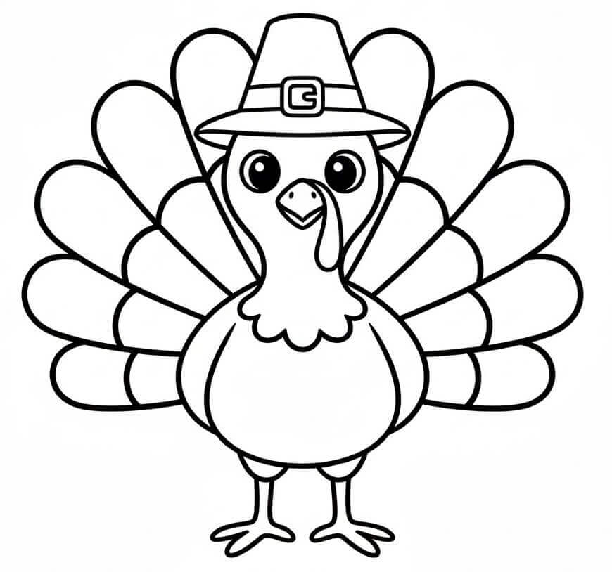 Basit Bir Hindi Boyama Sayfası