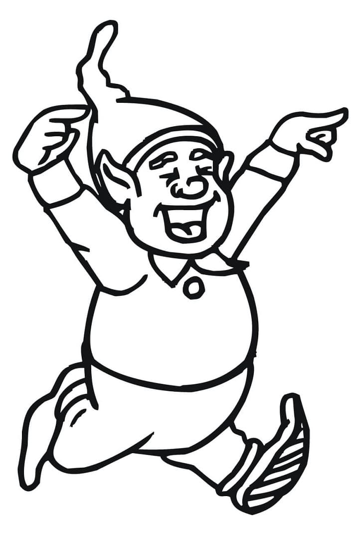 Bedava Noel Elfi Boyama Sayfası