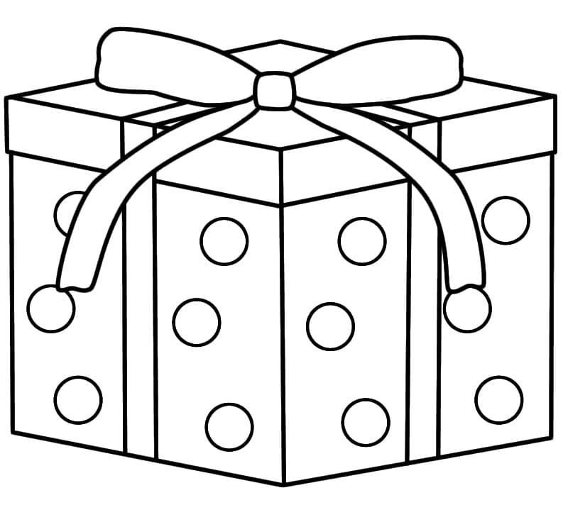 Bedava Noel Paketi Boyama Sayfası