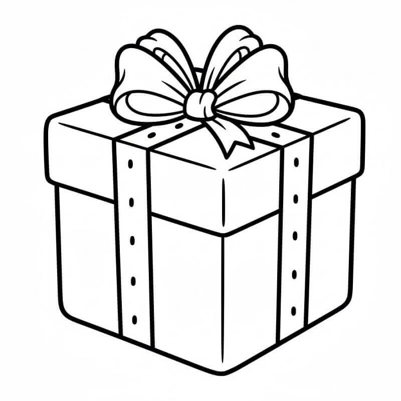Bir Noel Hediyesi Boyama Sayfası