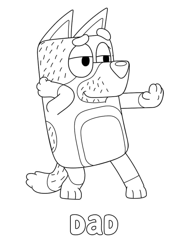 Bluey Baba Boyama Sayfası