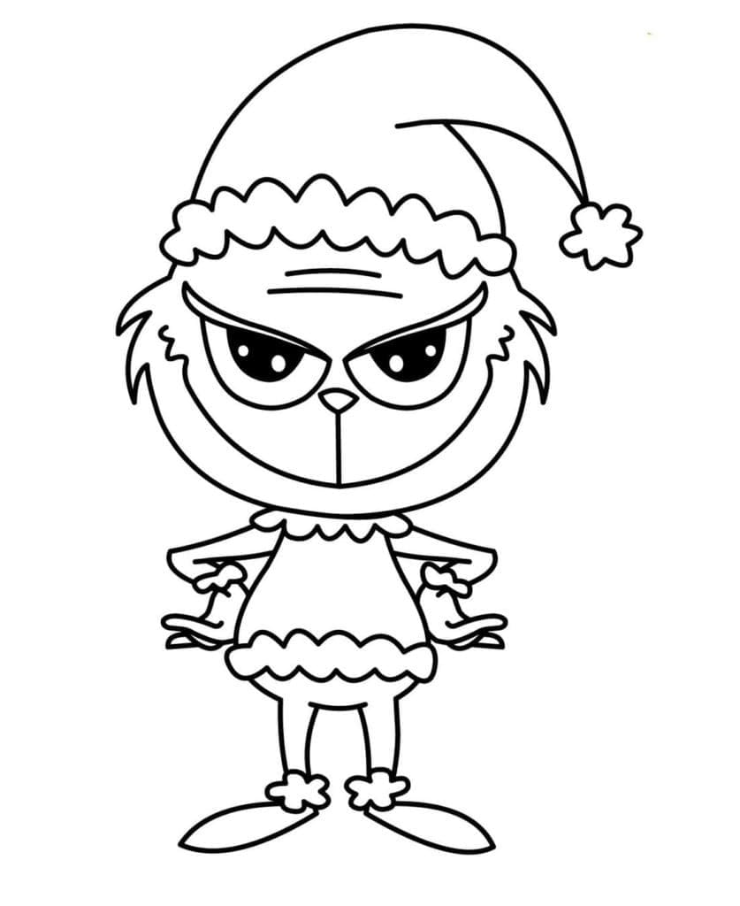 Chibi Grinch Boyama Sayfası