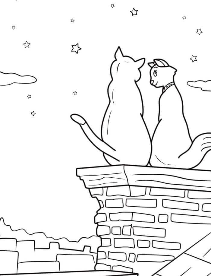 Çizgi Aristokediler Boyama Sayfası