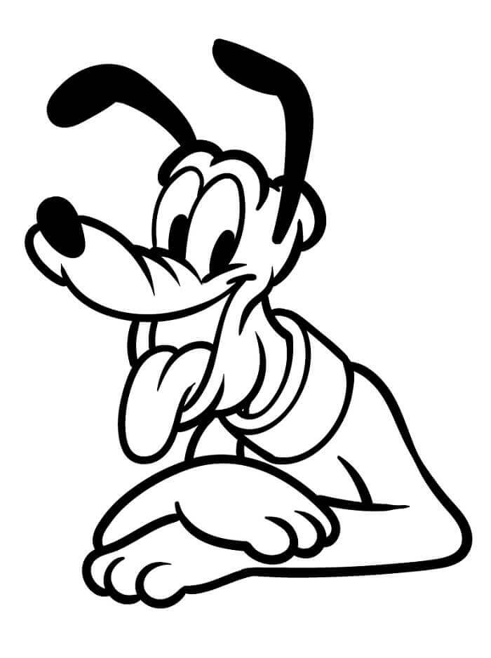 Çizgi Pluto Boyama Sayfası