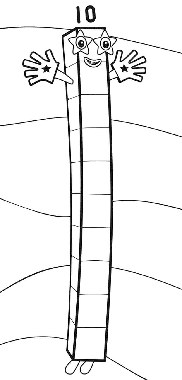 Çocuklar İçin Numberblocks Boyama Sayfası