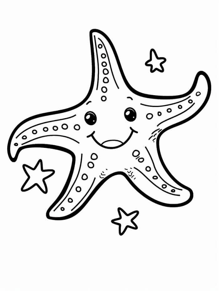 Dost Denizyıldızı Boyama Sayfası