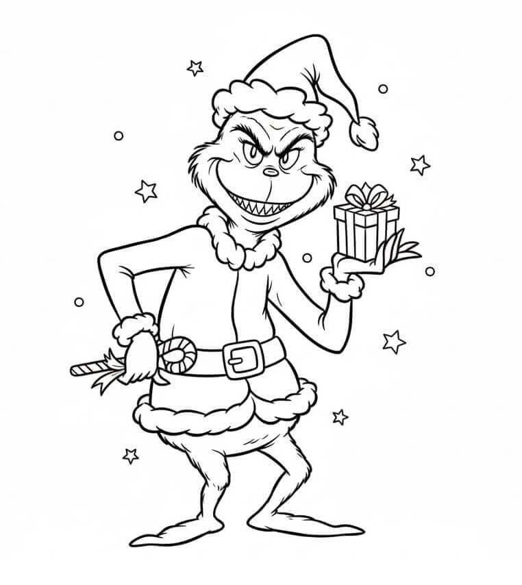 Eğlenceli Grinch Boyama Sayfası