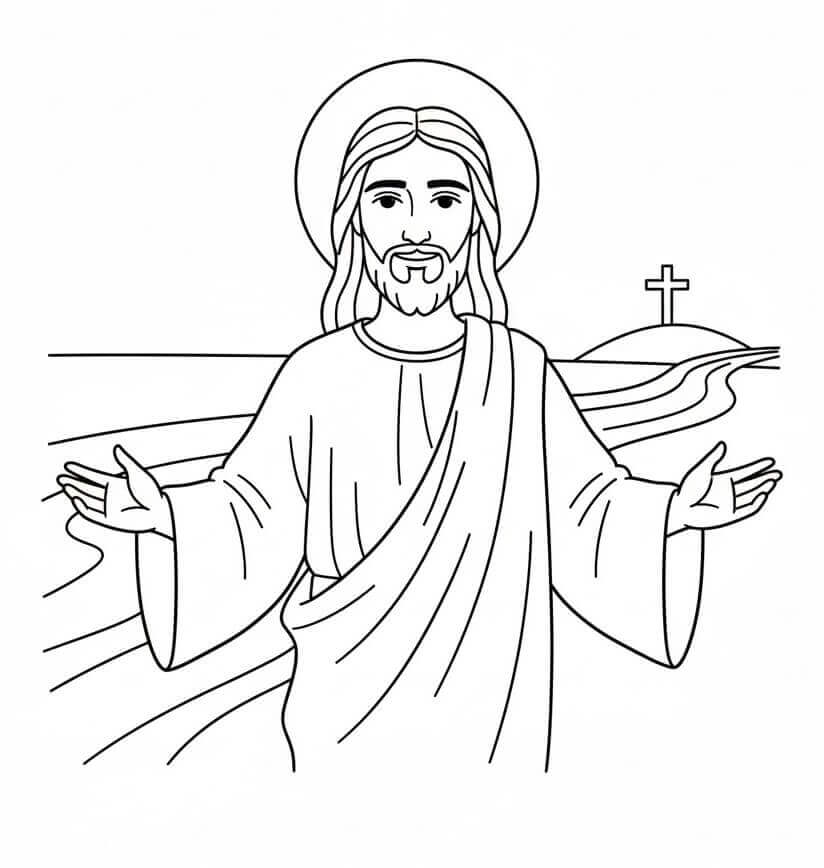 Fantastik İsa Boyama Sayfası