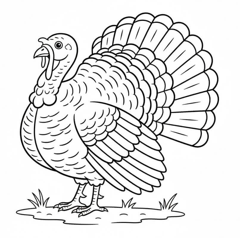 Gerçekçi Hindi Boyama Sayfası