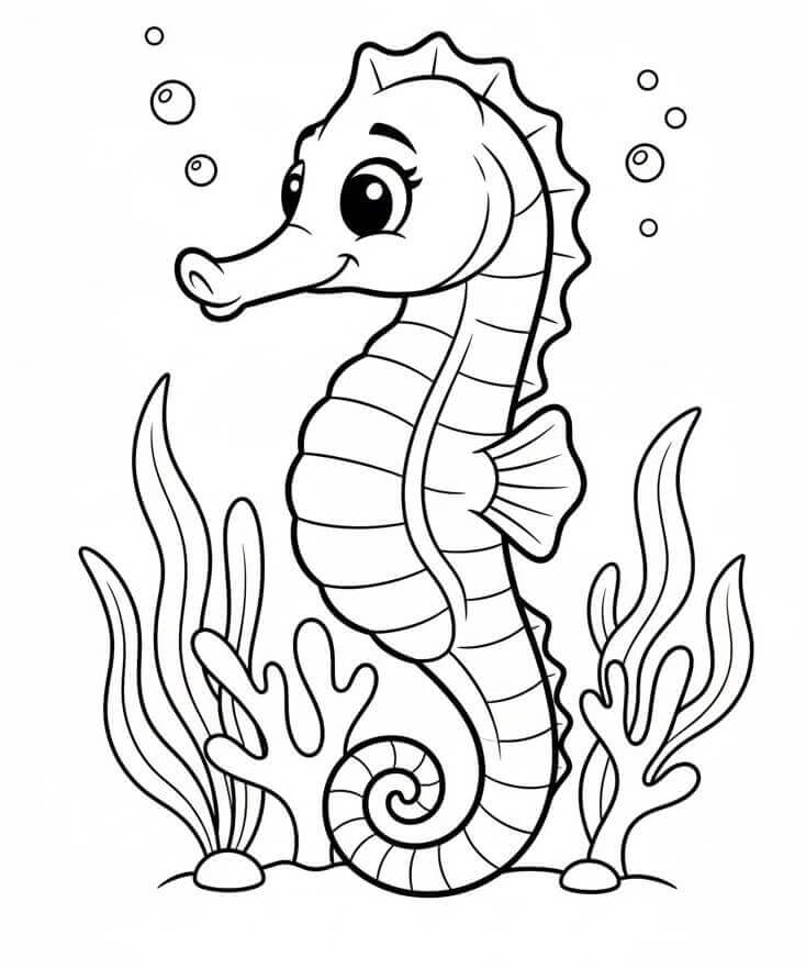 Güzel Denizatı Boyama Sayfası