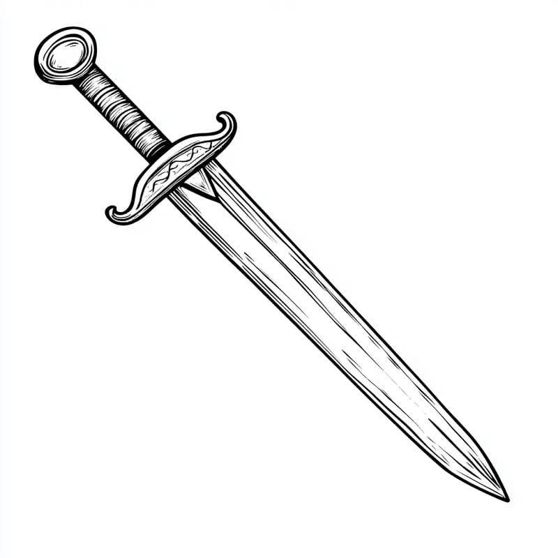 Harika Kılıç Boyama Sayfası