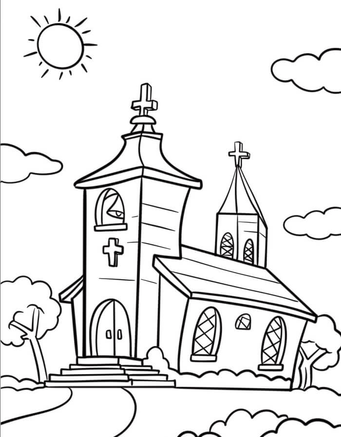 Harika Kilise Boyama Sayfası